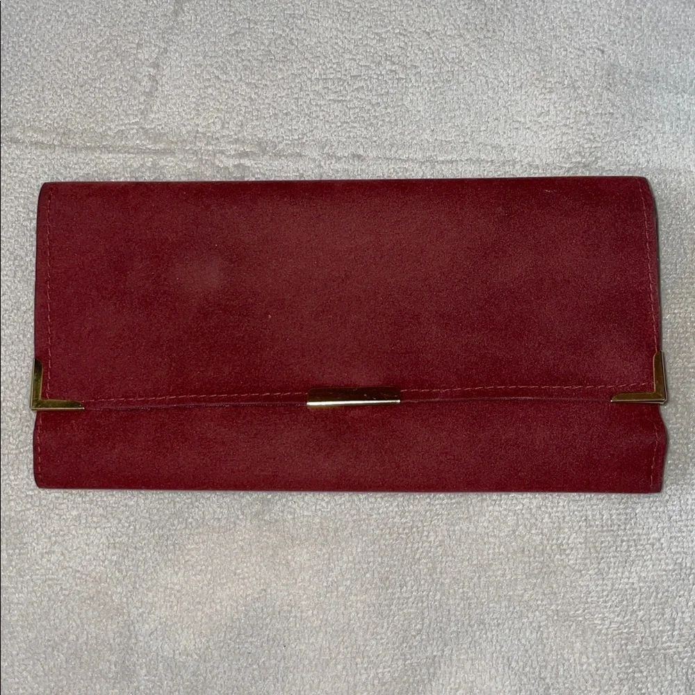 Vintage 1970’s Elegant Burgundy travel jewelry roll. - Picture 5 of 5